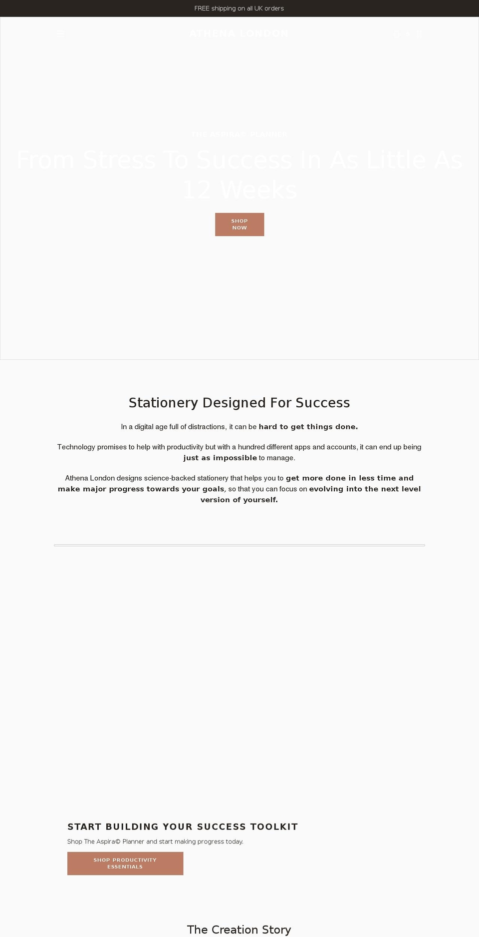 athena-london.com shopify website screenshot