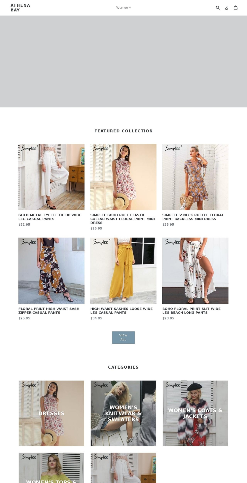 athenabay.com — Shopify storefront screenshot