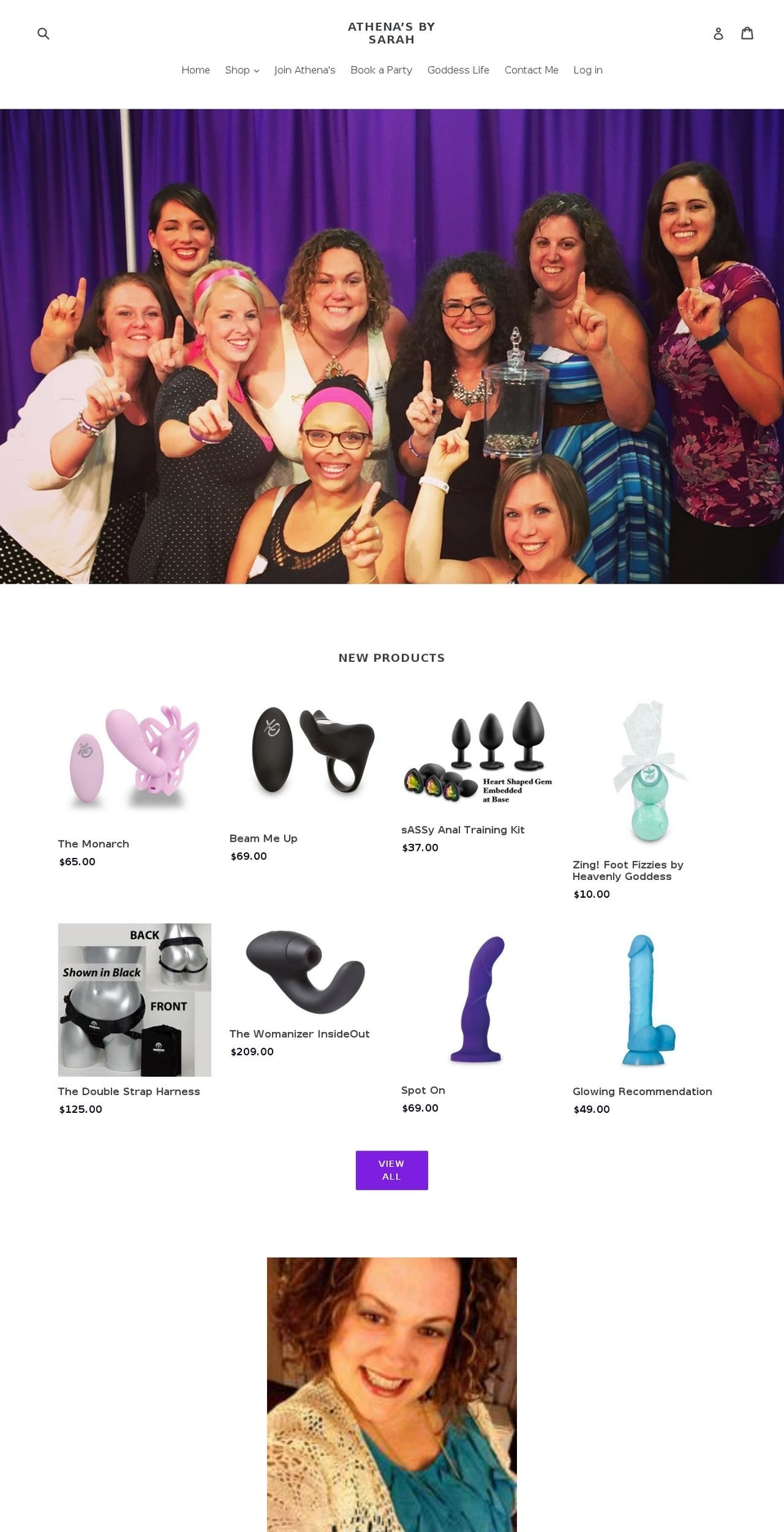 athenasbysarah.com shopify website screenshot