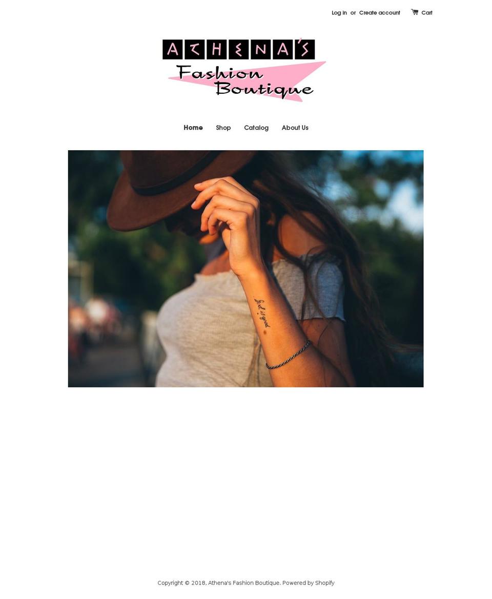 athenasfashionboutique.com shopify website screenshot