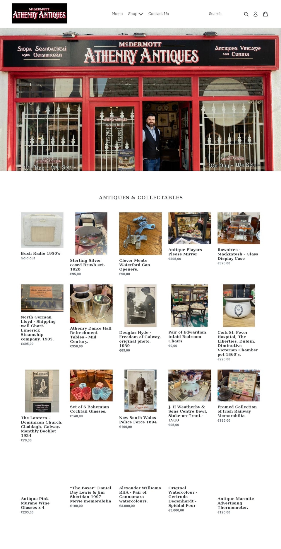 athenryantiques.ie shopify website screenshot