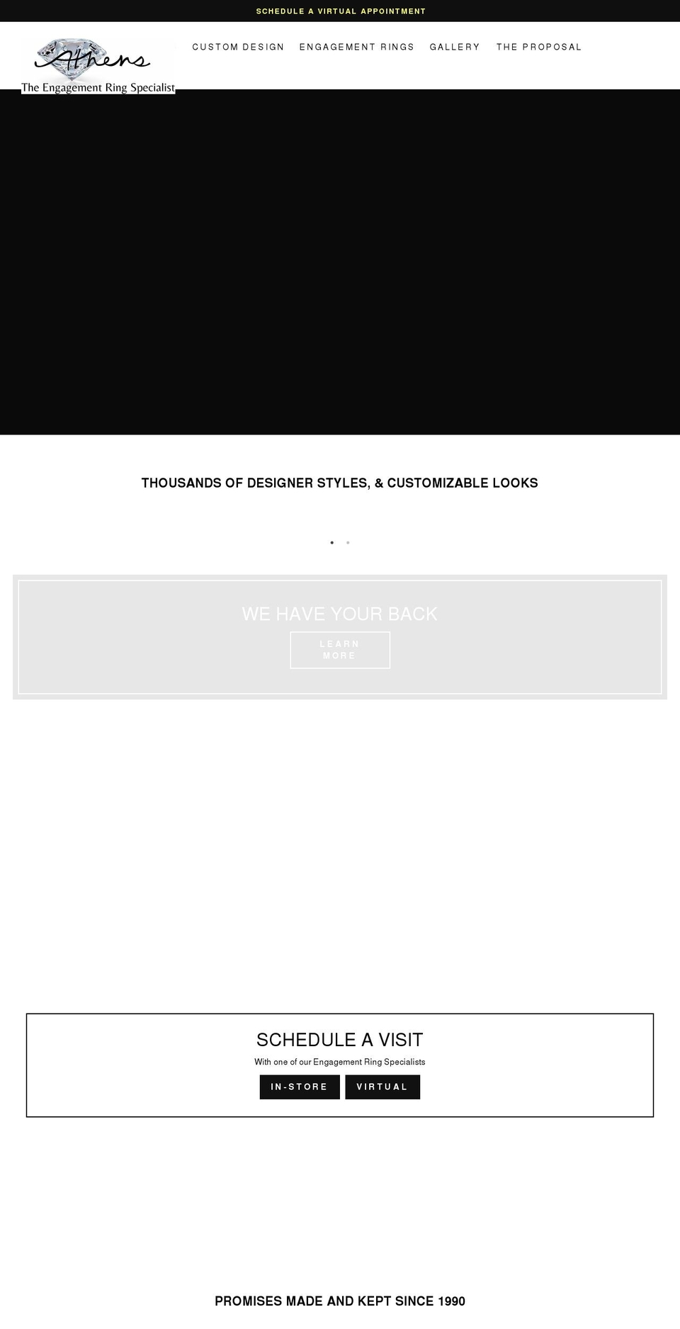 athensjewelers.com shopify website screenshot