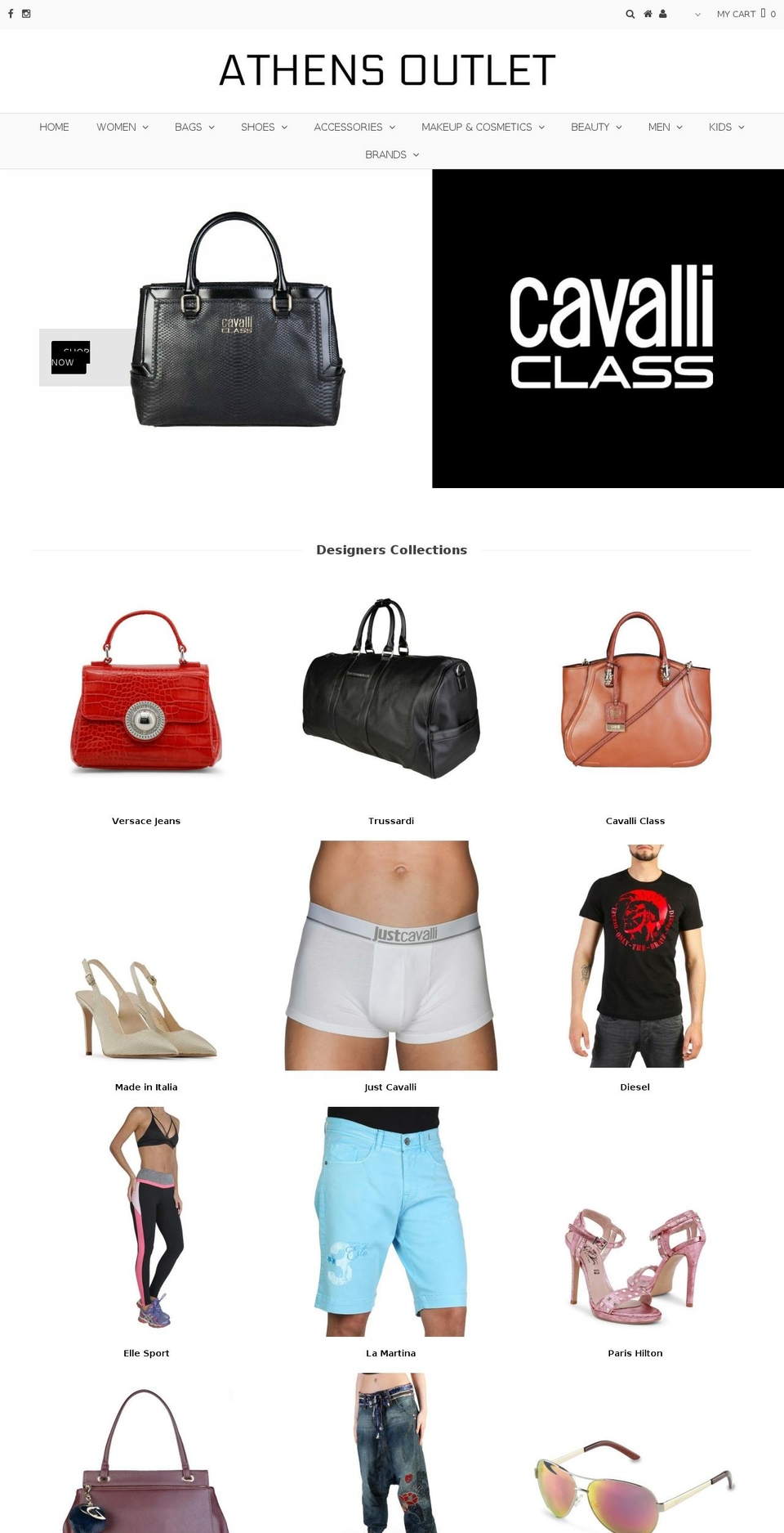 athensoutlet.com — Shopify storefront screenshot