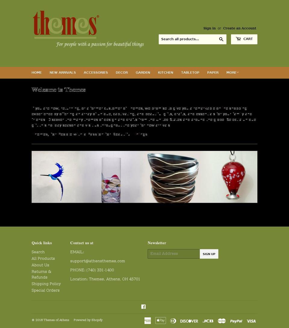 athensthemes.com shopify website screenshot