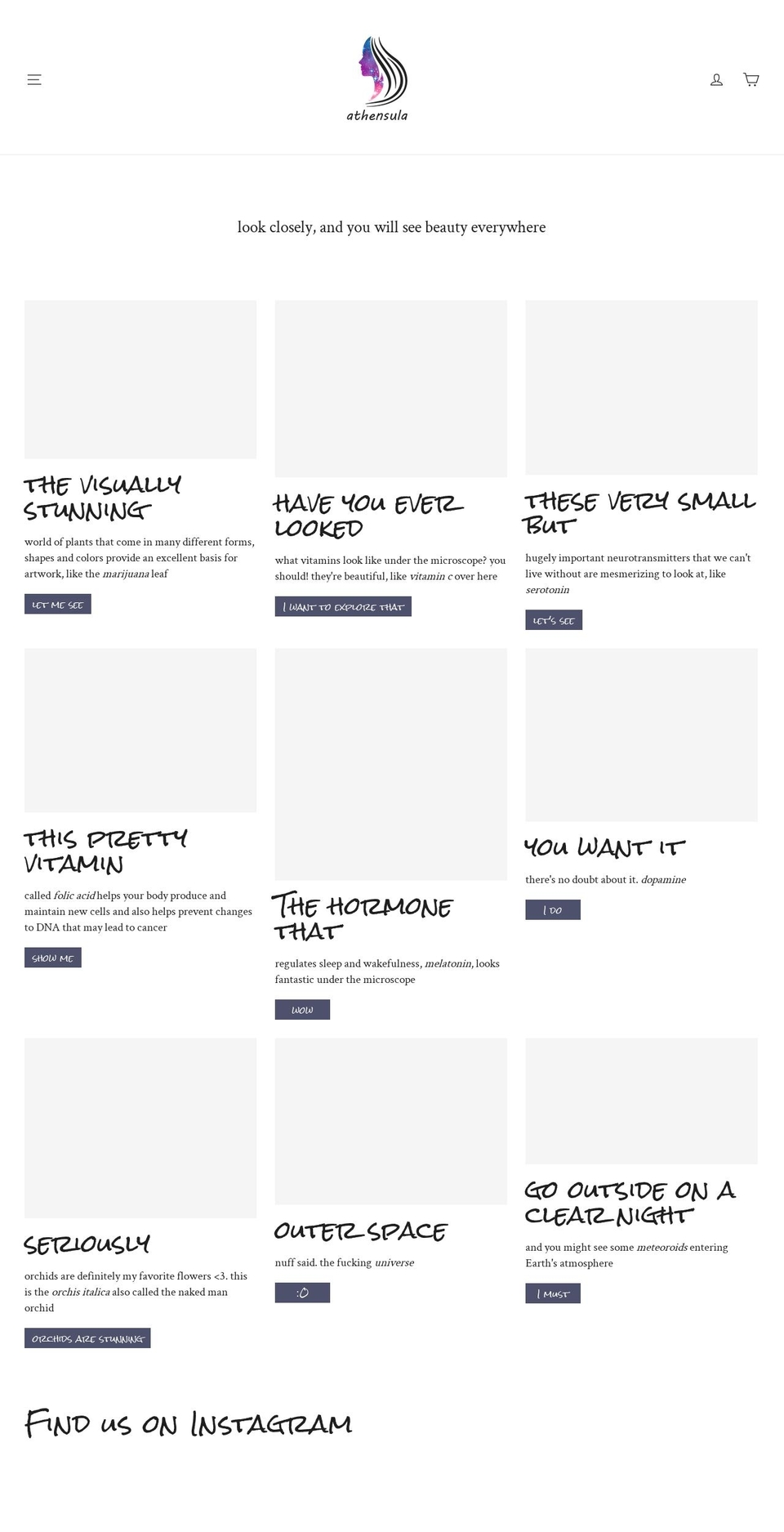 athensula.com — Shopify storefront screenshot