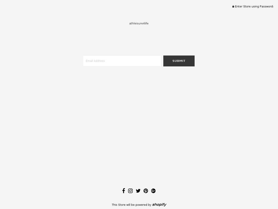 athleisure4life.com — Shopify storefront screenshot
