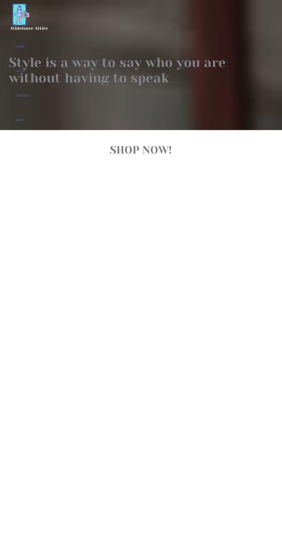 athleisureattire.com — Shopify storefront screenshot