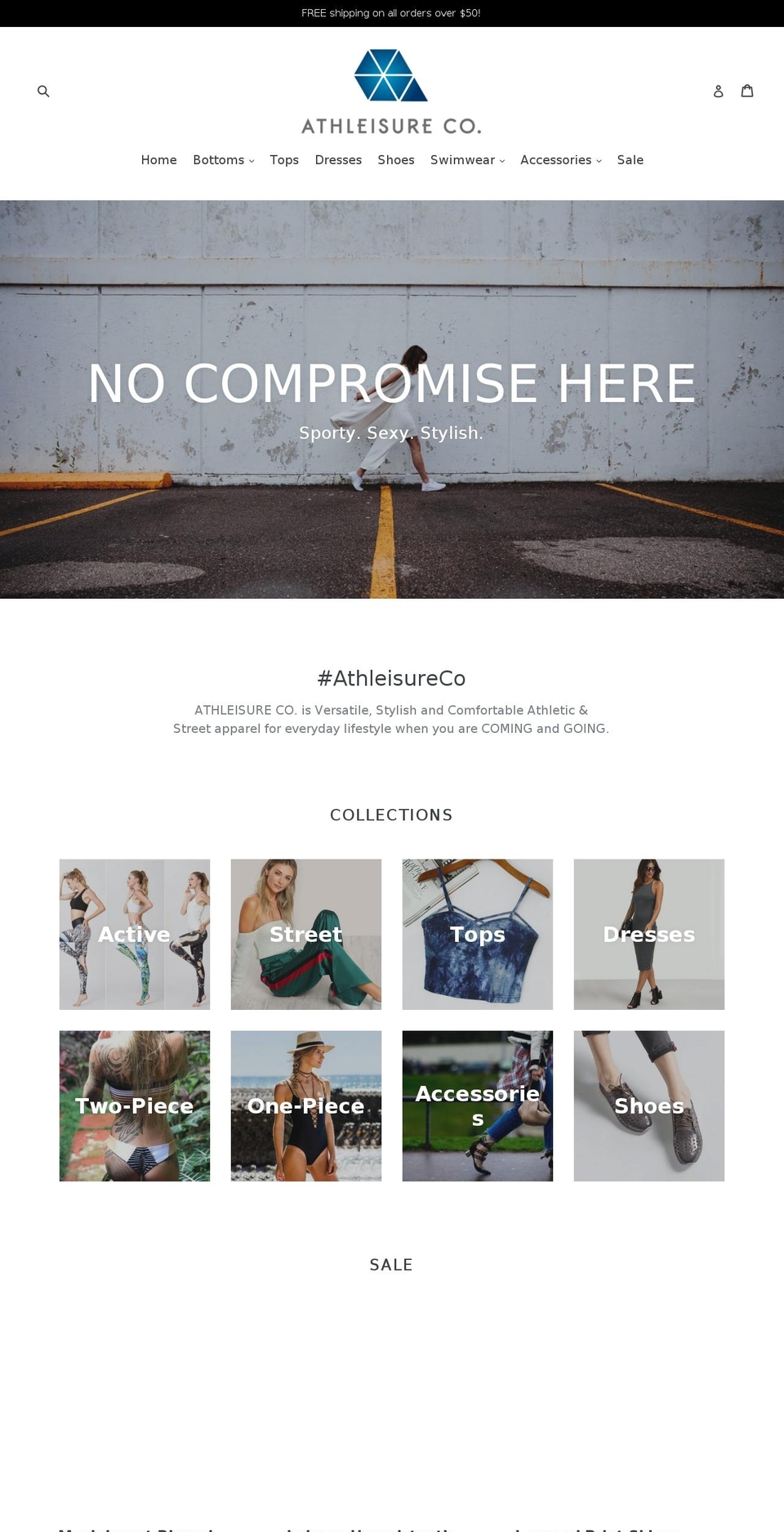 athleisureco.com — Shopify storefront screenshot