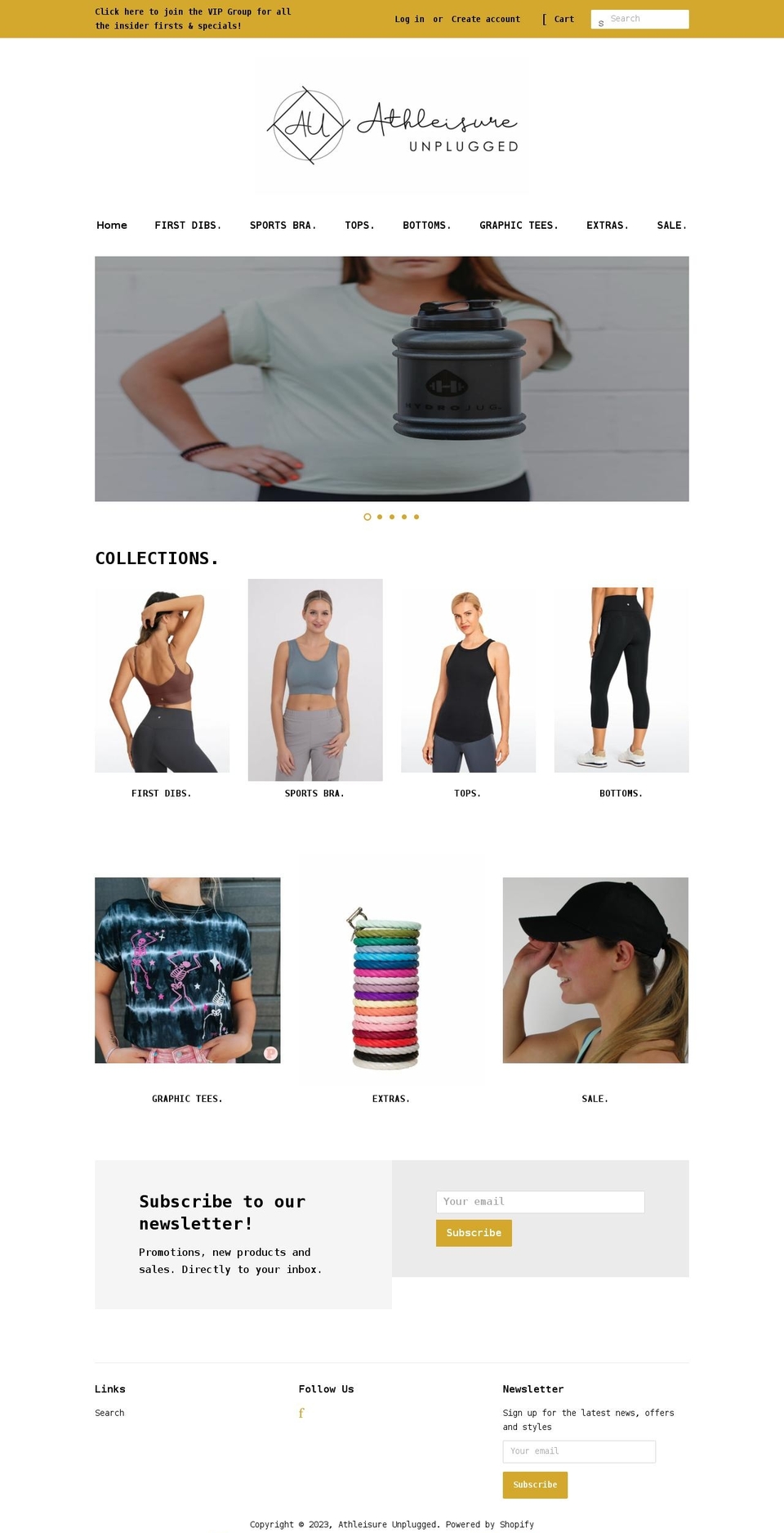athleisureunplugged.com shopify website screenshot