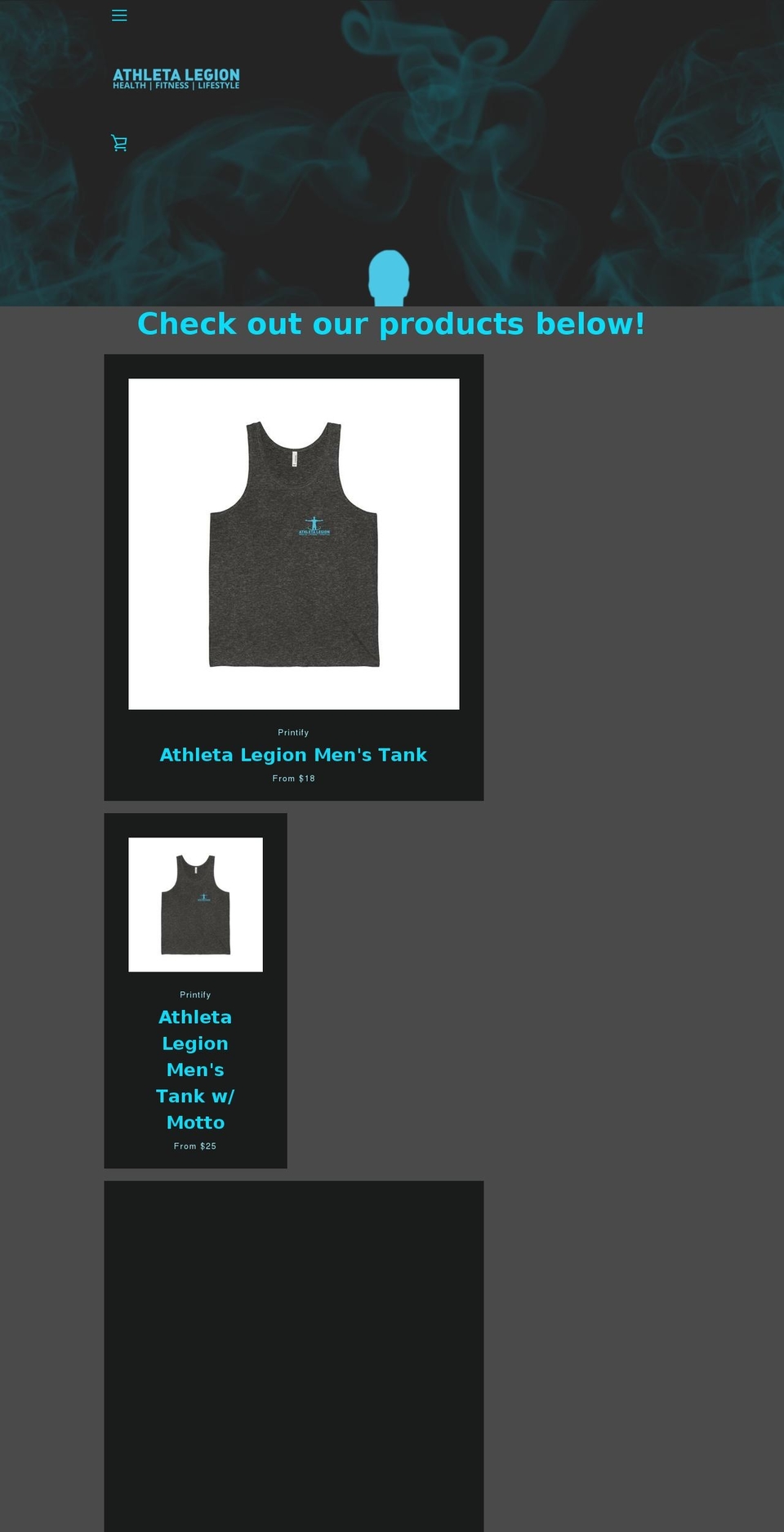 athletalegion.com — Shopify storefront screenshot