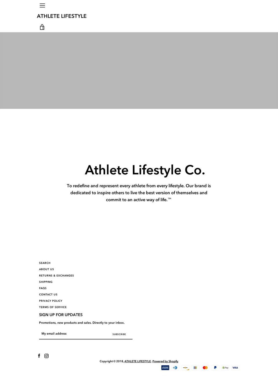 athlete-lifestyle.com — Shopify storefront screenshot