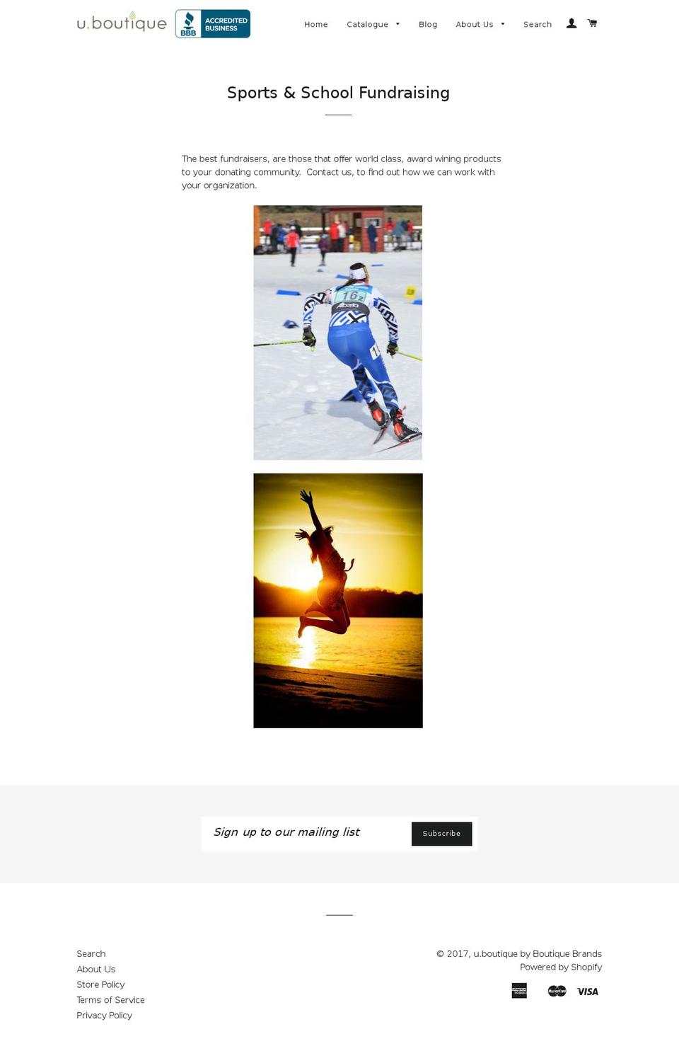 athletefundraiser.com shopify website screenshot