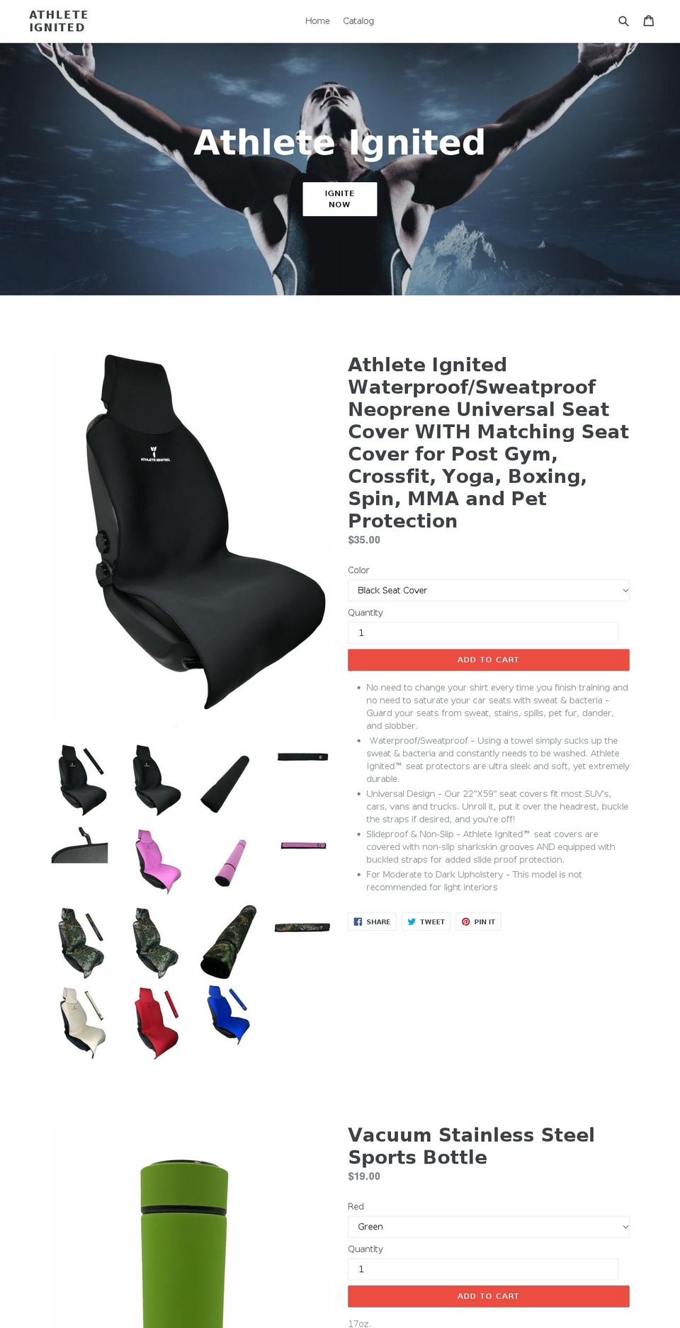 Birch Shopify theme site example athleteignited.com