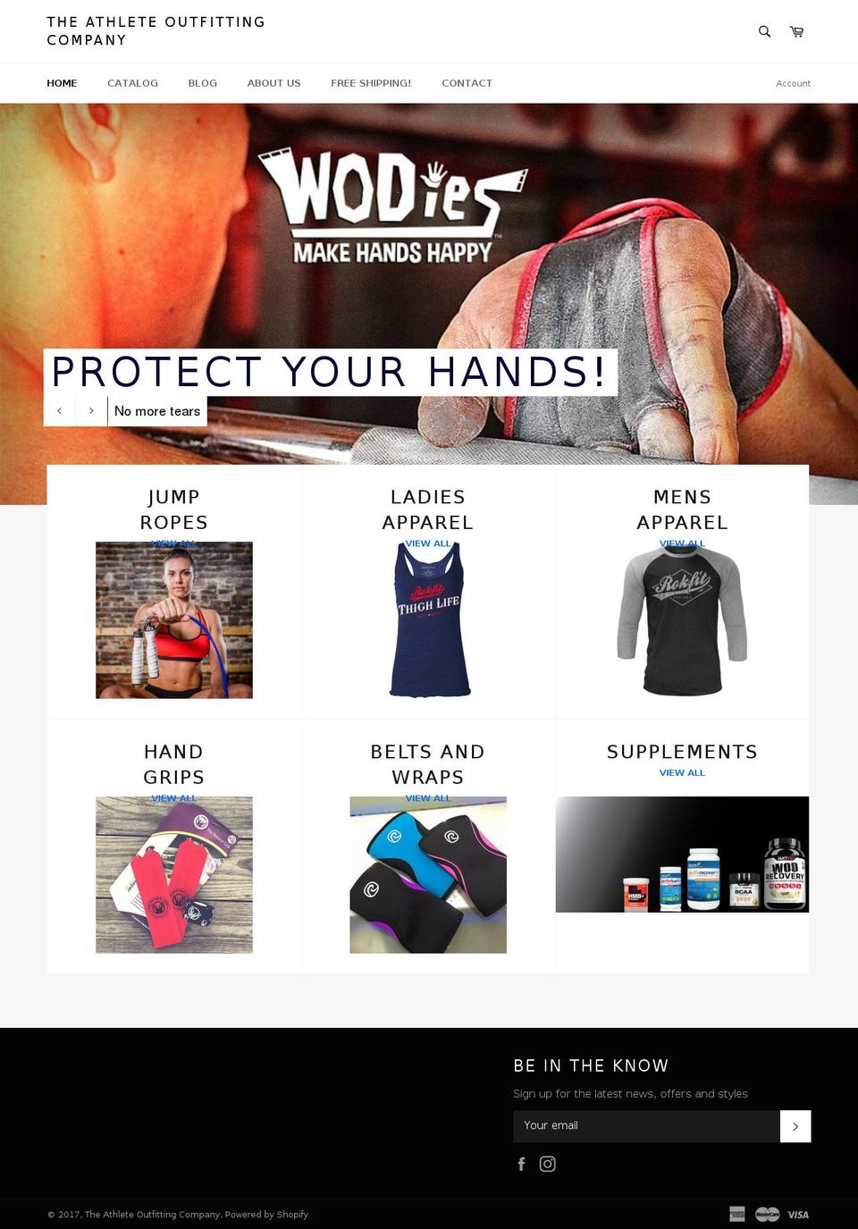 athleteoutfitting.com shopify website screenshot