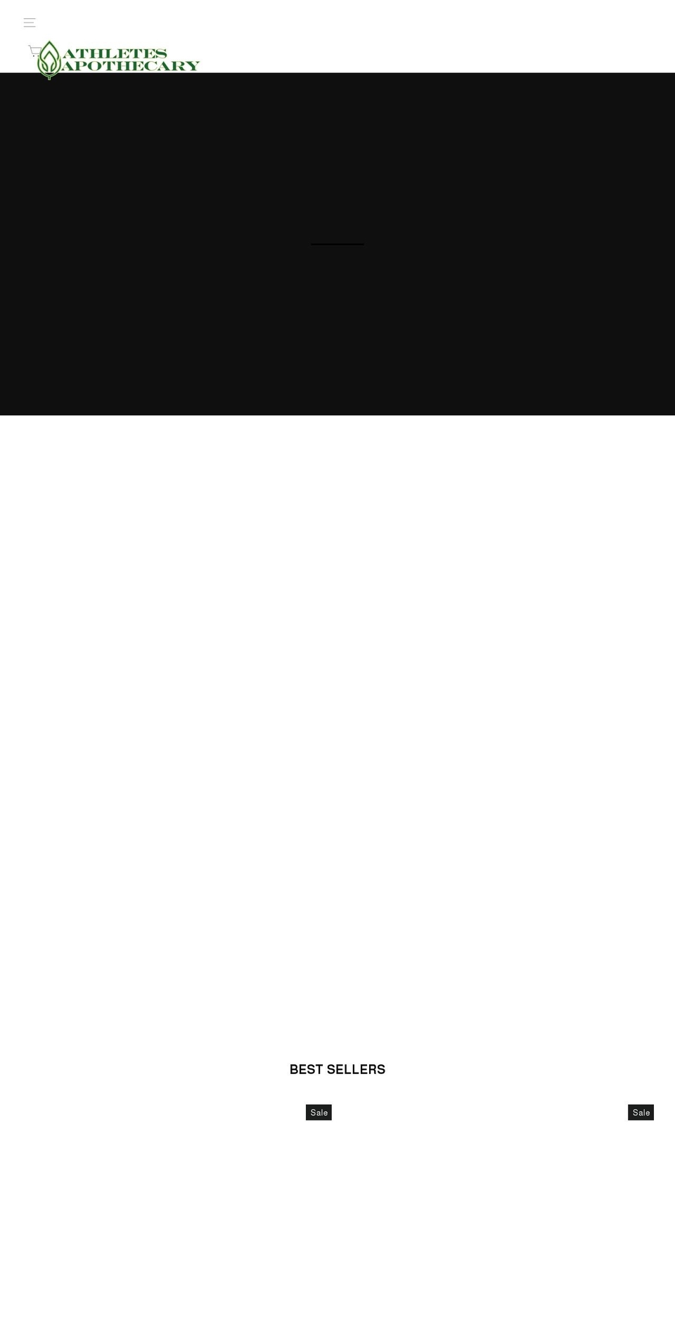 athletesapothecary.com shopify website screenshot