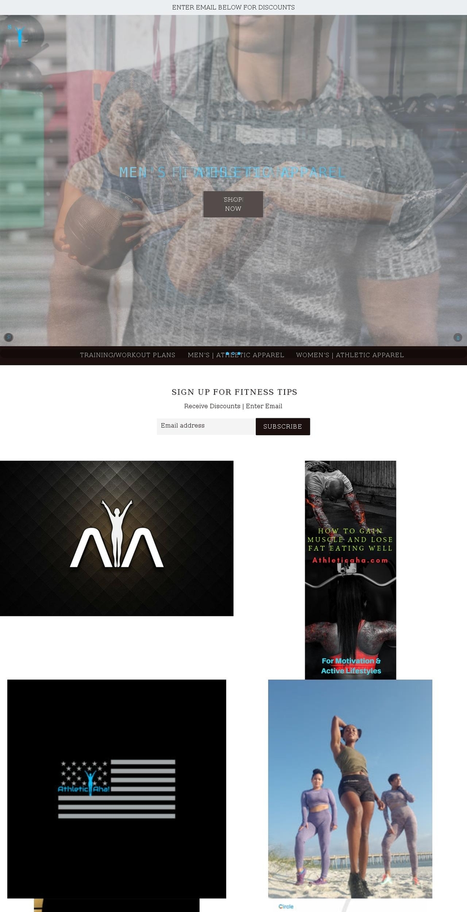 athleticaha.com shopify website screenshot