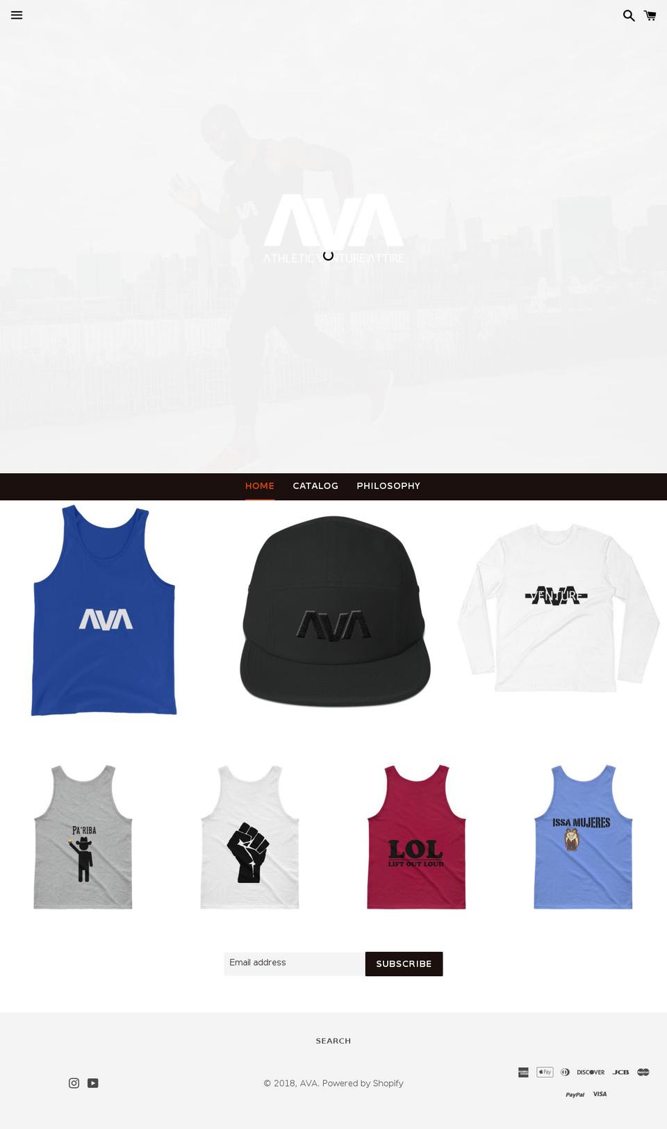 athleticventureattire.com — Shopify storefront screenshot