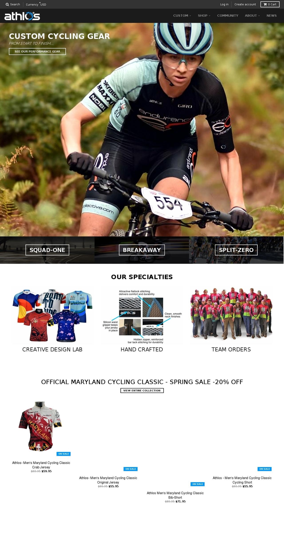 athlosports.myshopify.com shopify website screenshot