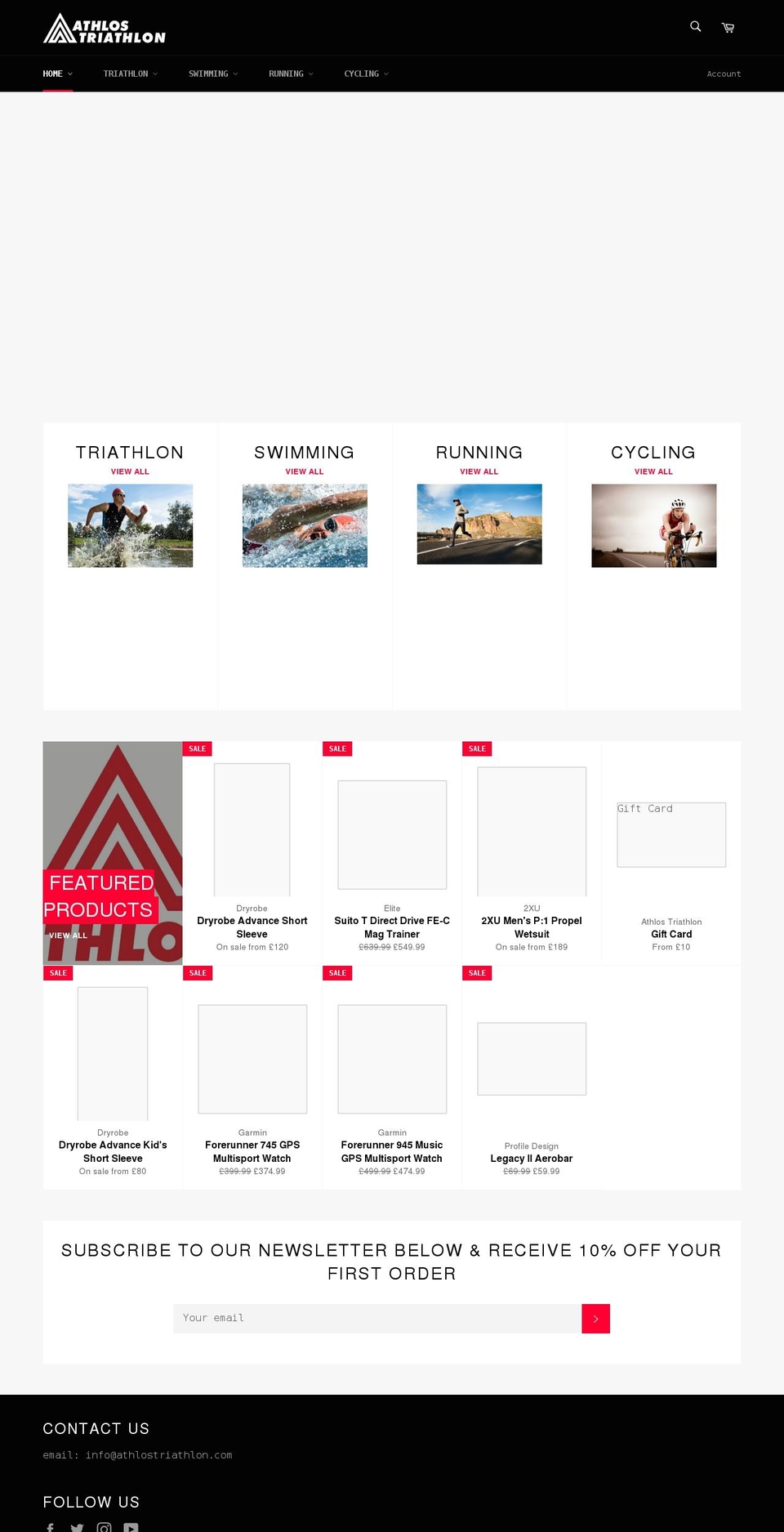 athlostriathlon.com shopify website screenshot