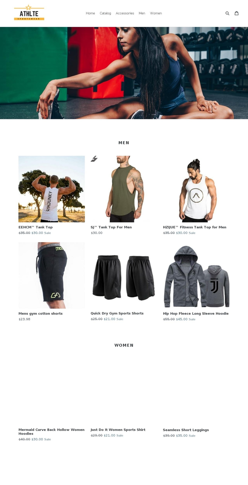 athlte.com — Shopify storefront screenshot