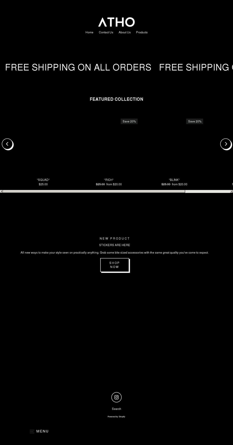 athoapparel.com shopify website screenshot