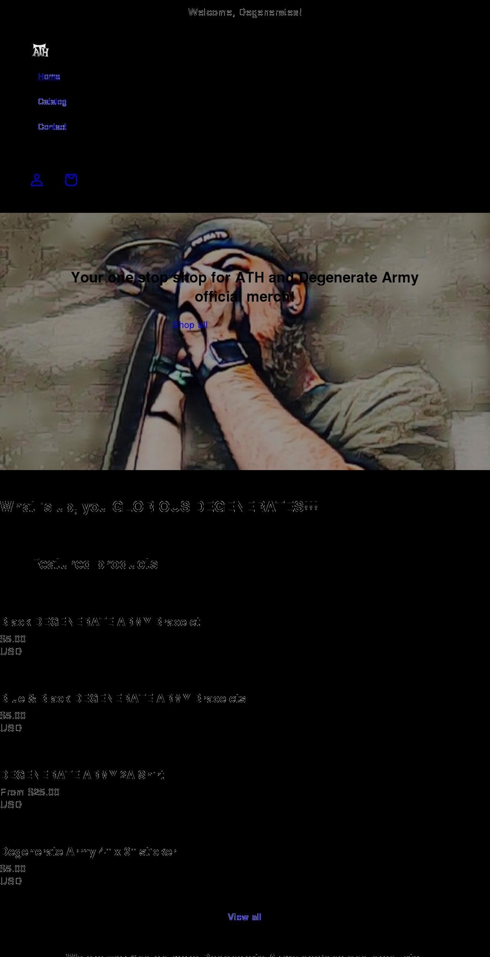 athofficial.com shopify website screenshot