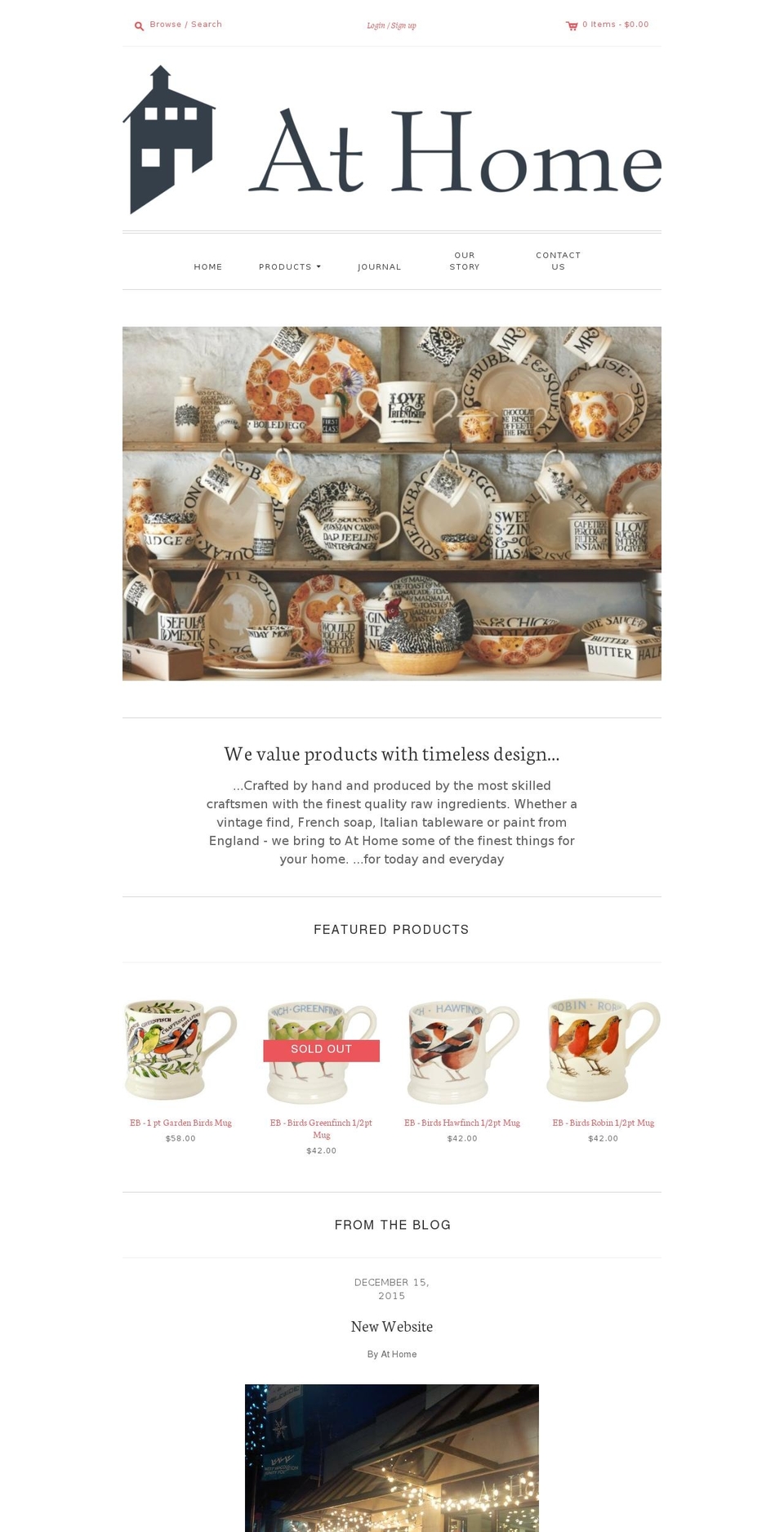 athomewestvancouver.com shopify website screenshot