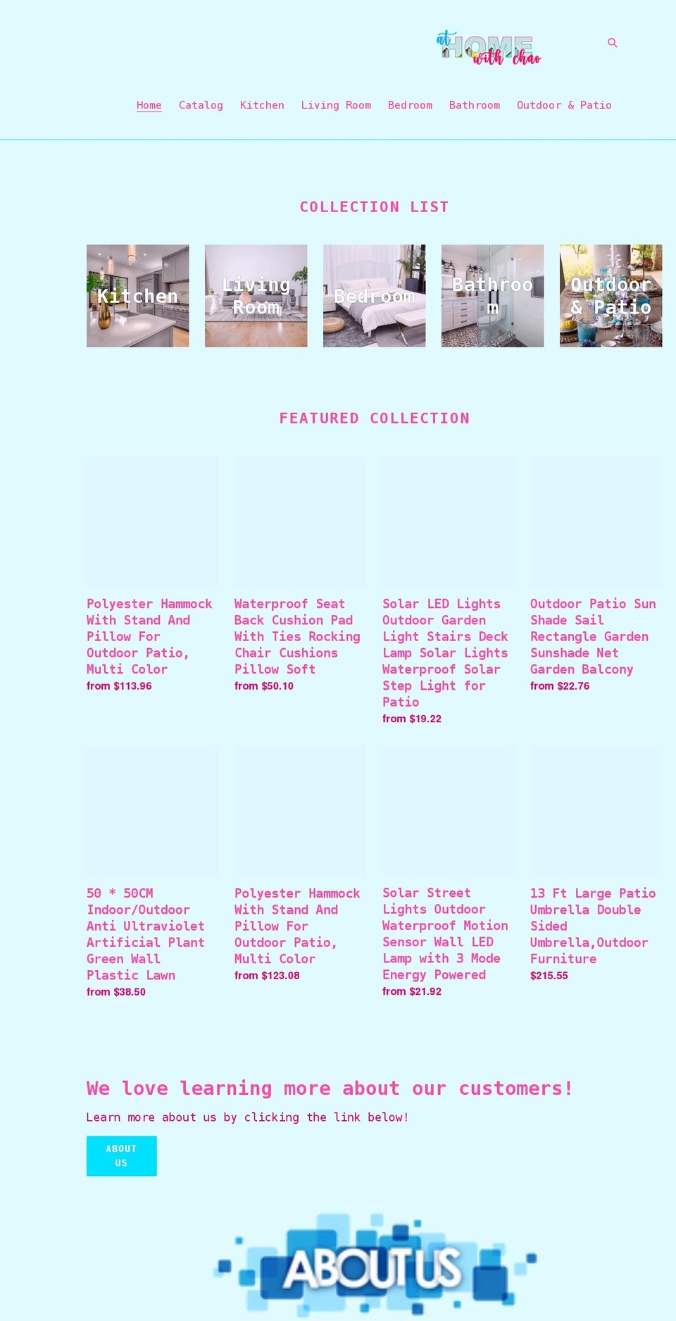 athomewithchao.com shopify website screenshot