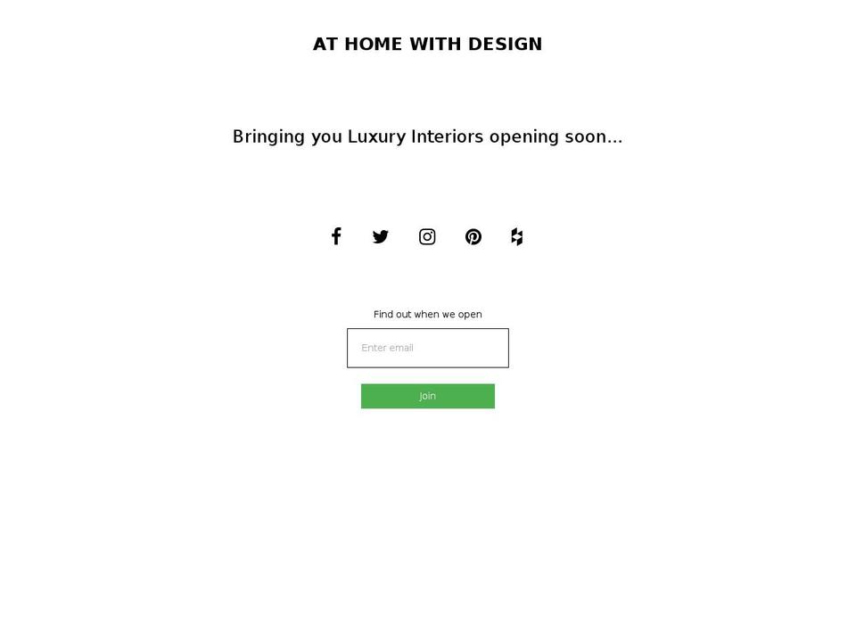 athomewithdesign.com — Shopify storefront screenshot