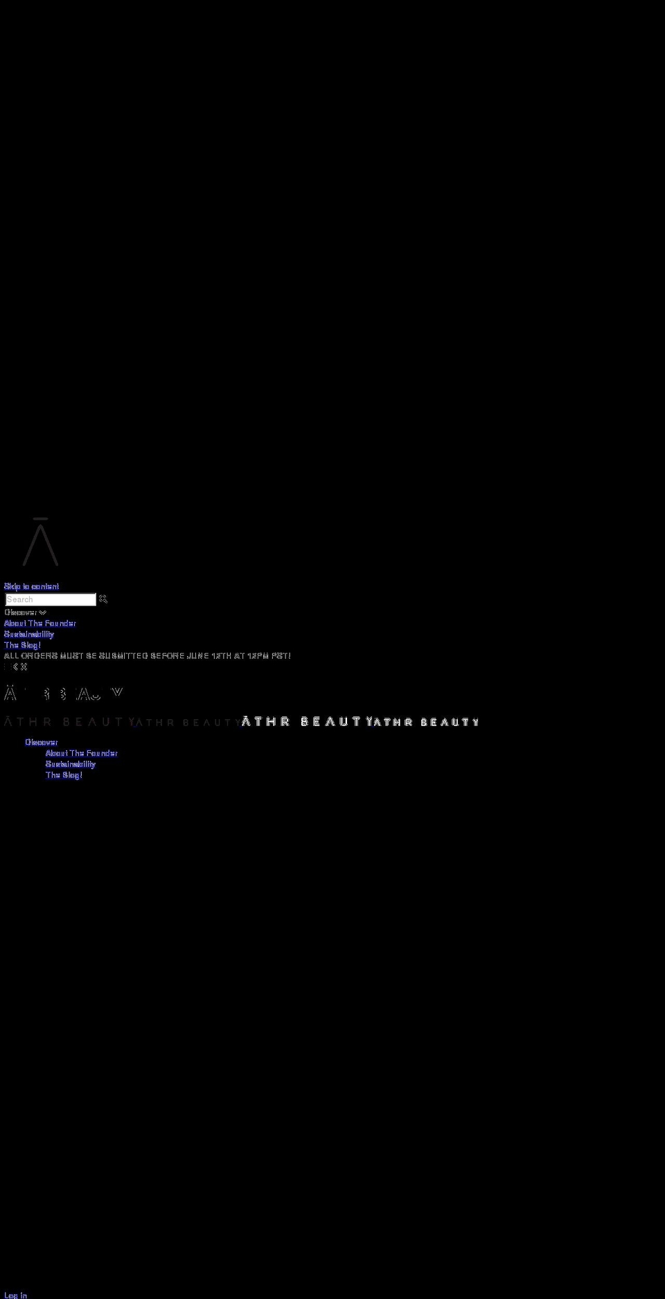athrbeauty.com shopify website screenshot