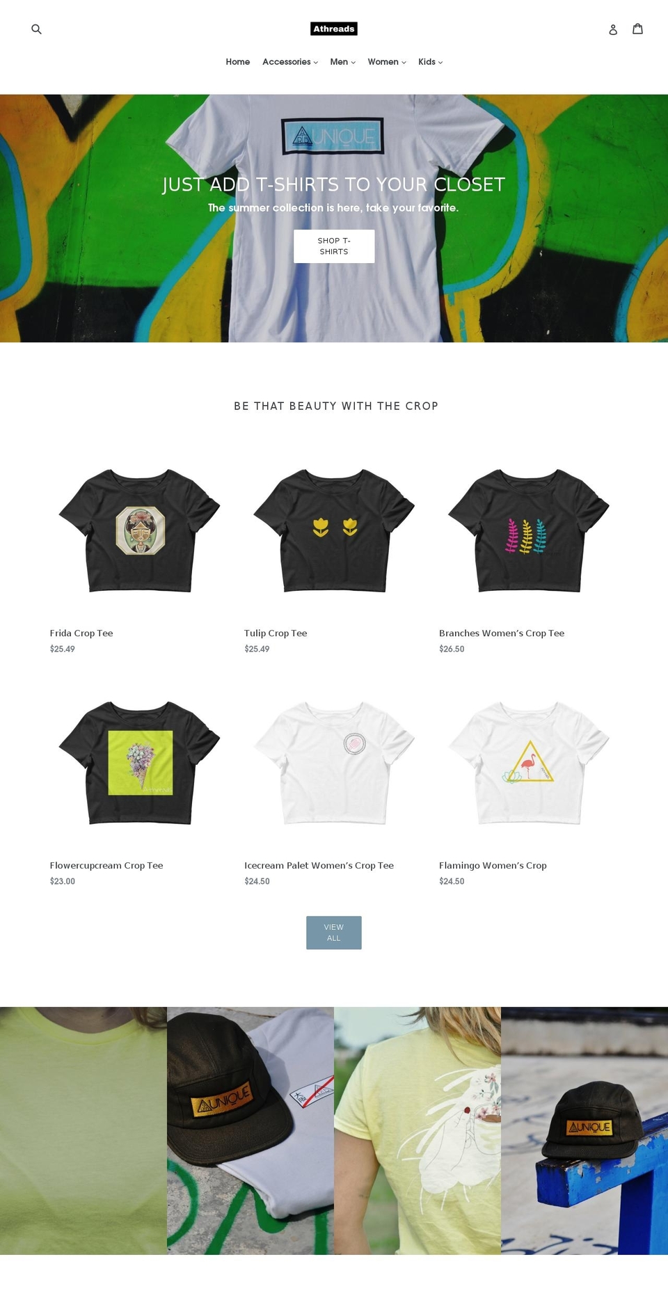 athreadsbrand.com — Shopify storefront screenshot