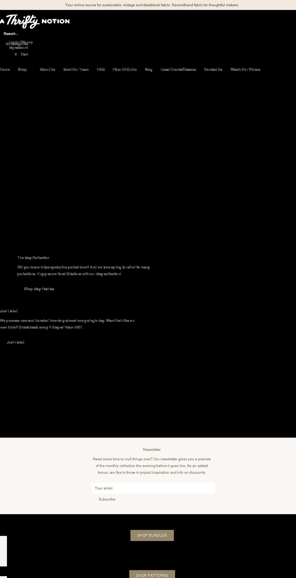 athriftynotion.com shopify website screenshot