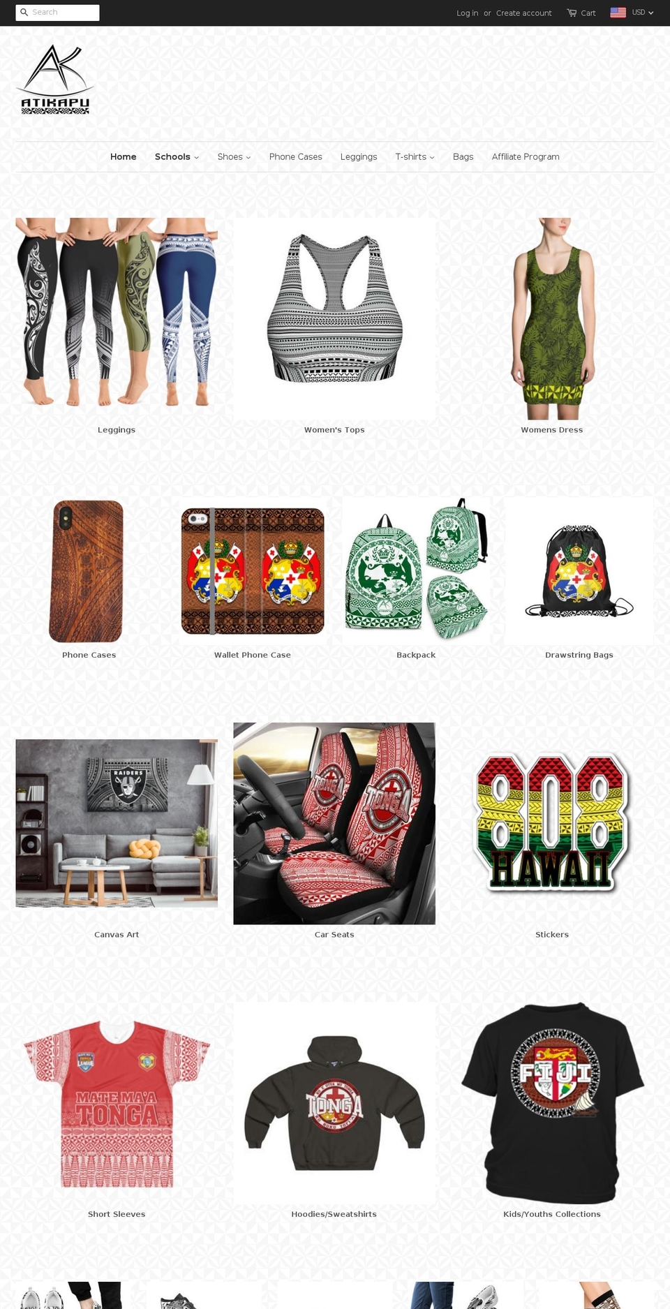 atikapu.com shopify website screenshot