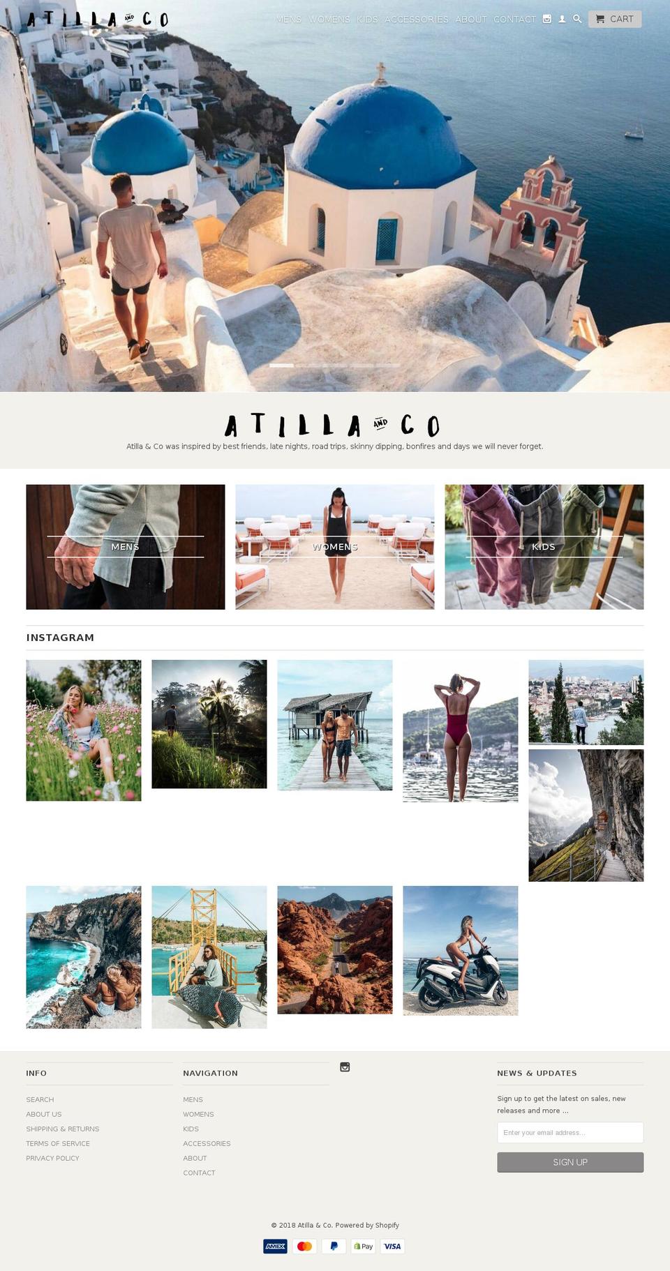 atillaco.com shopify website screenshot