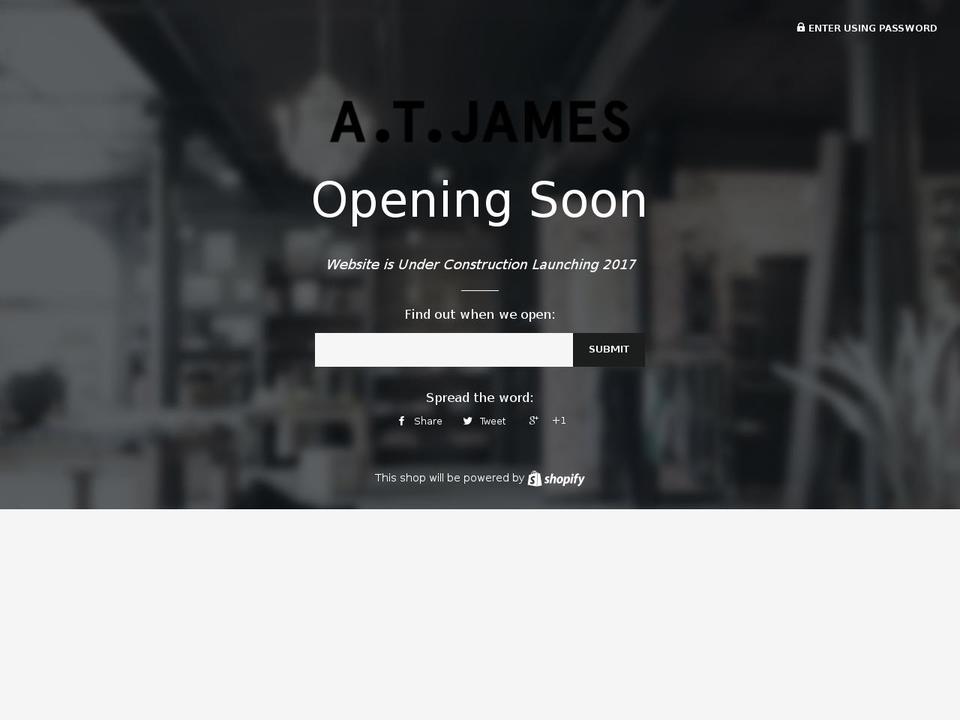 atjames.com shopify website screenshot