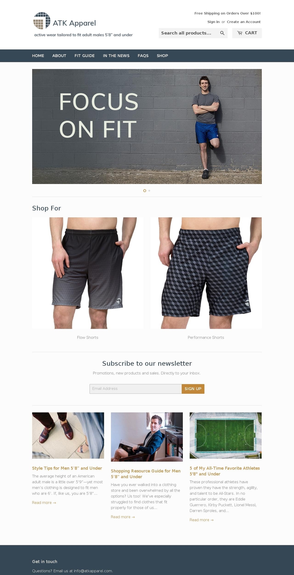 atkapparel.com — Shopify storefront screenshot
