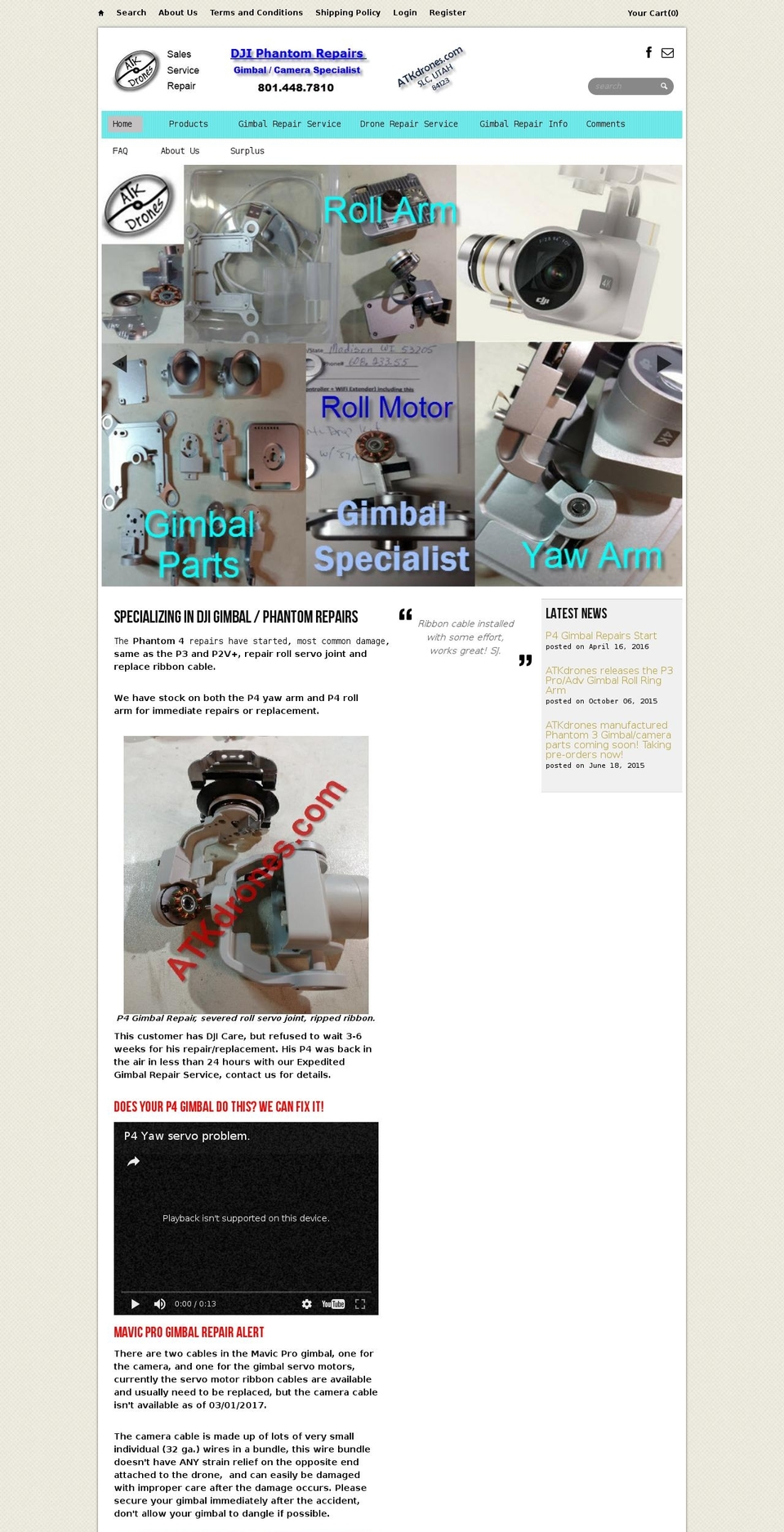 atkdrone.com shopify website screenshot