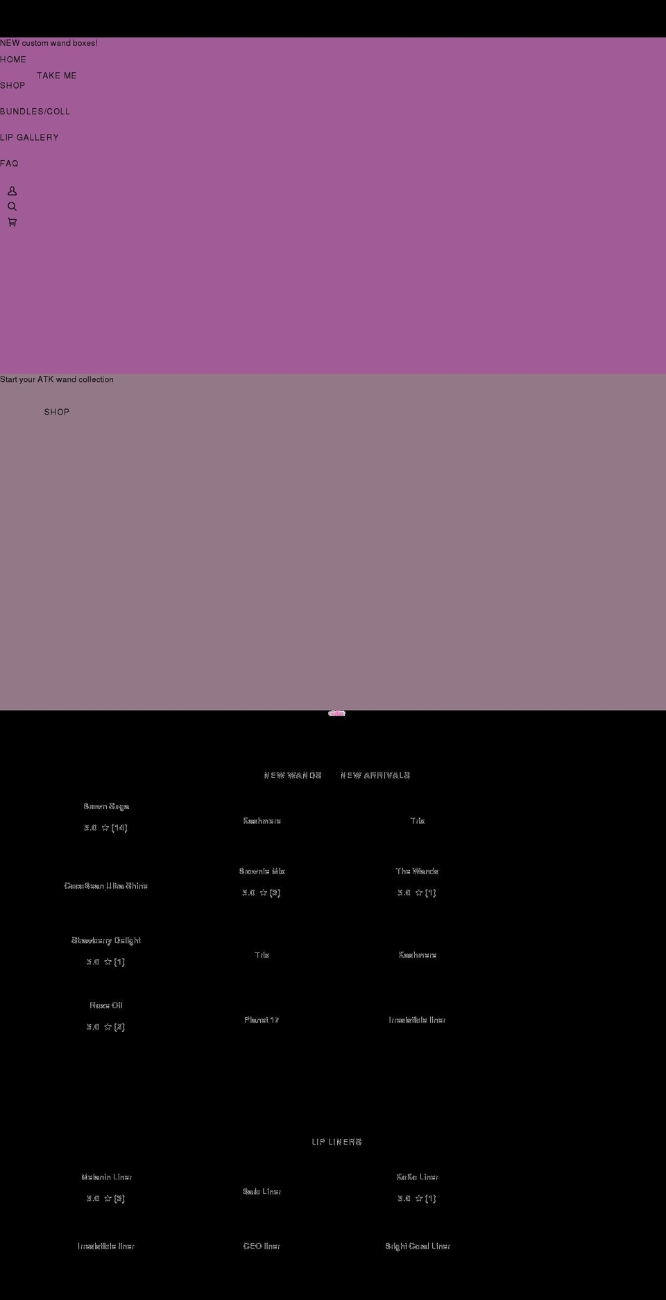 atkisses.com shopify website screenshot