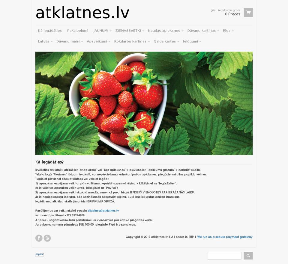 atklatnes.lv shopify website screenshot