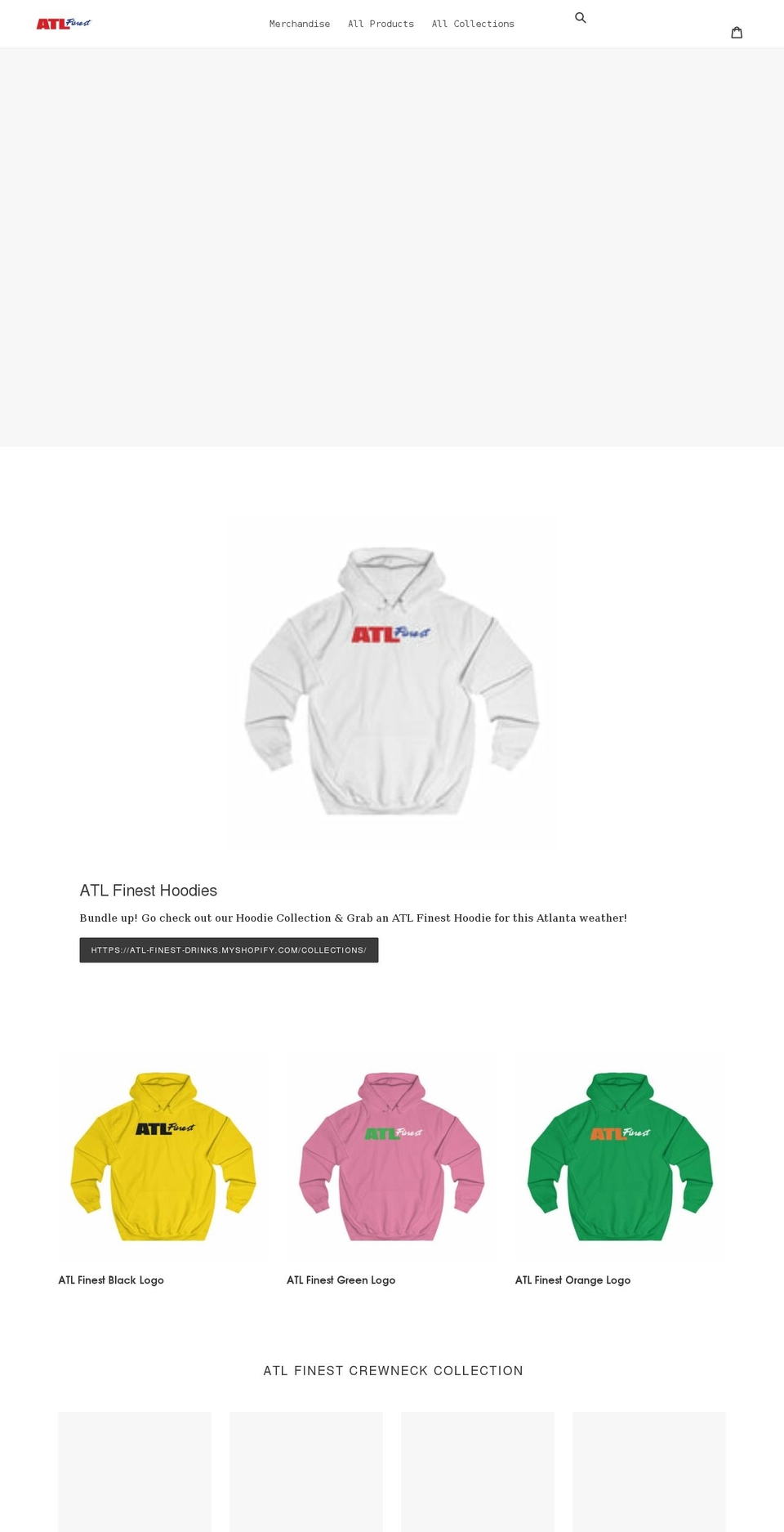 atlantafinestdrinks.com shopify website screenshot