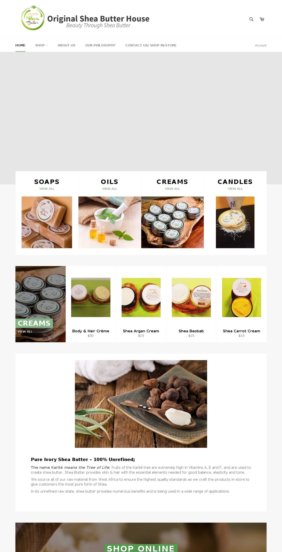 atlantasheabutter.com shopify website screenshot