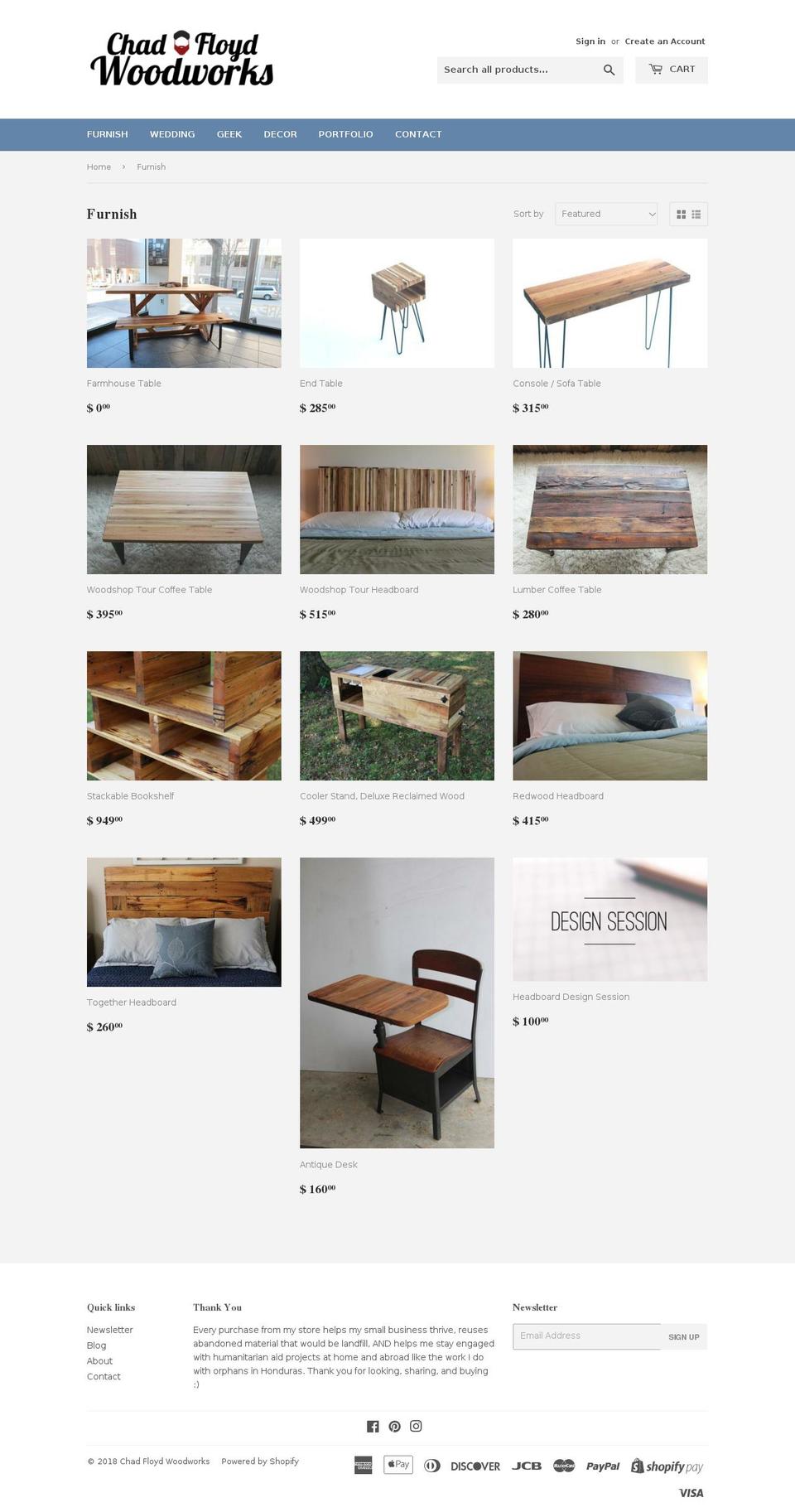 atlantawoodwork.com shopify website screenshot