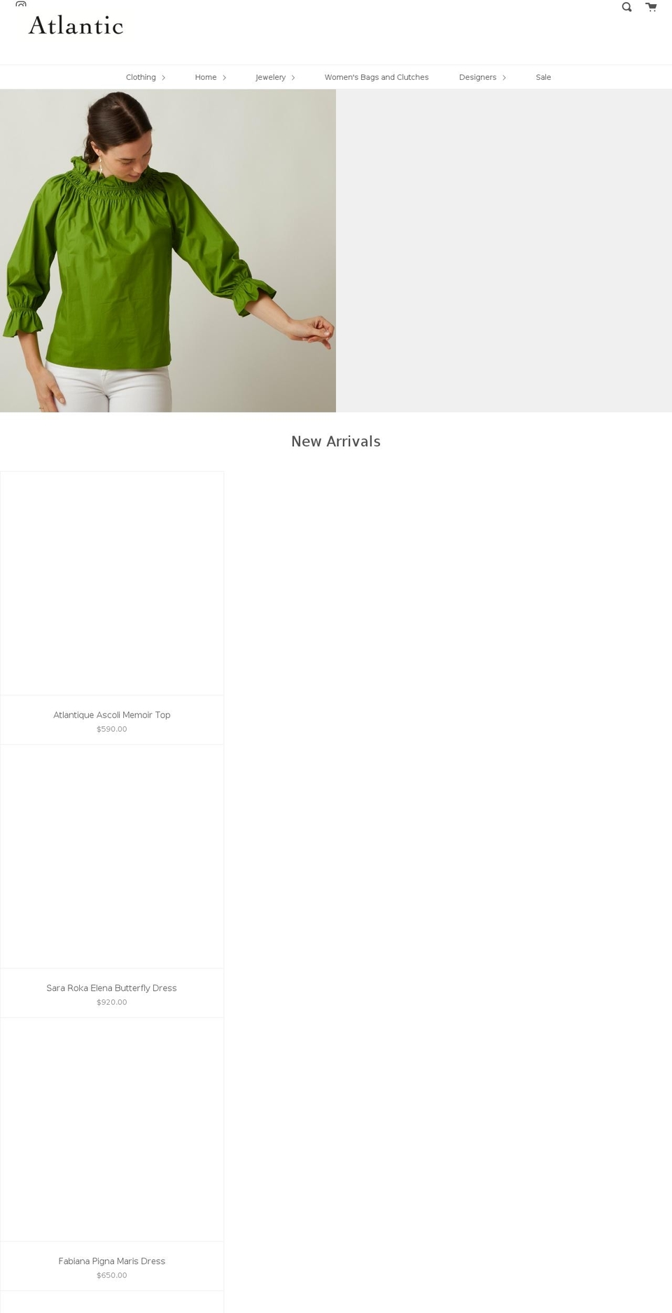 atlanticnantucket.com shopify website screenshot