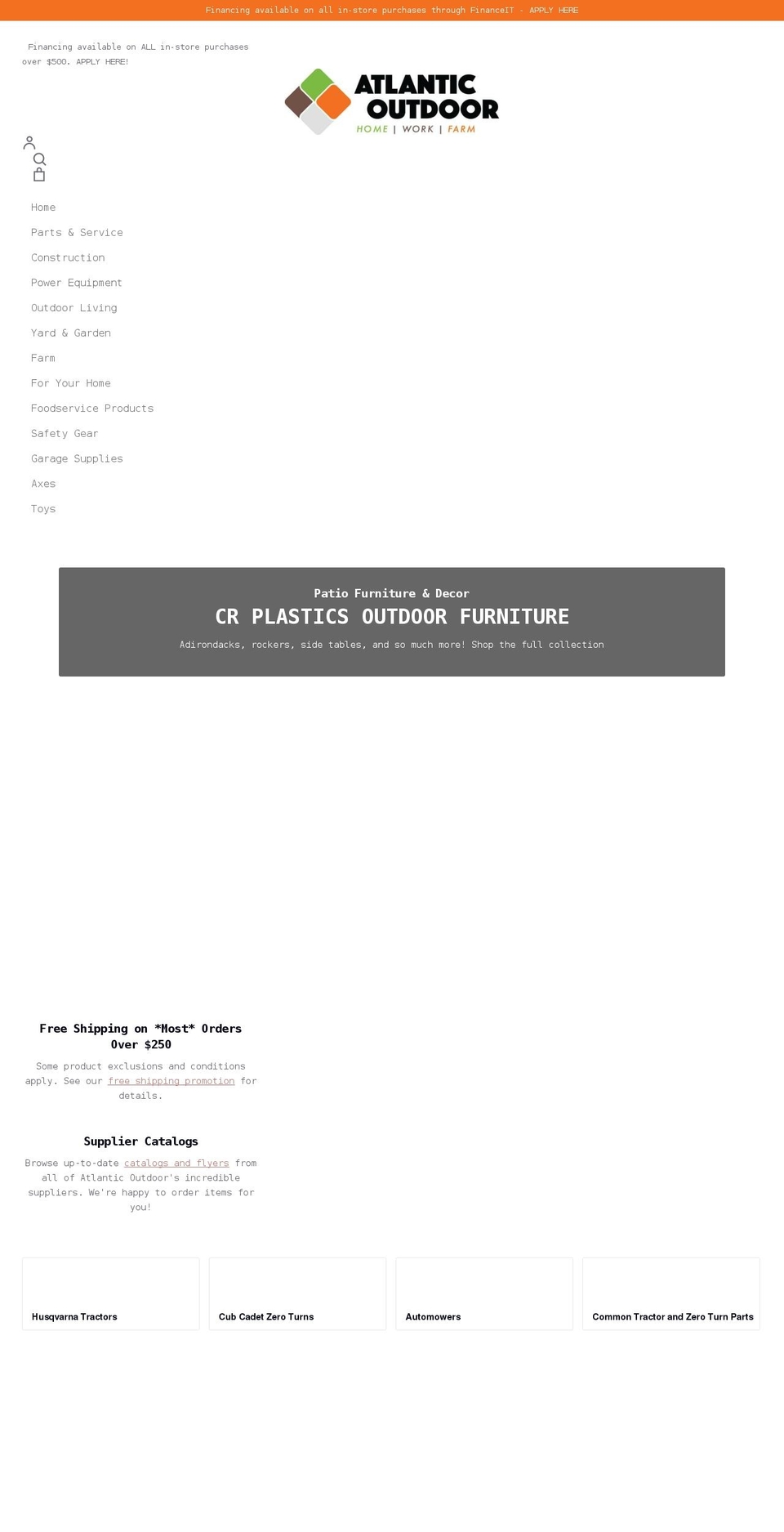 atlanticoutdoor.ca shopify website screenshot