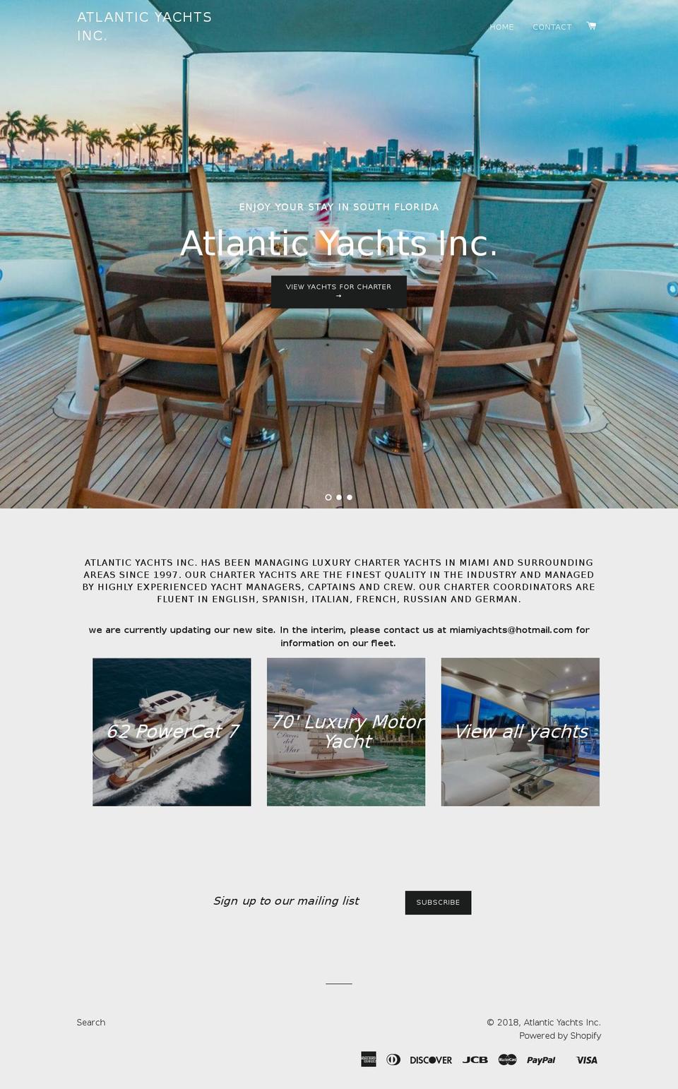 atlanticyachtsinc.com — Shopify storefront screenshot