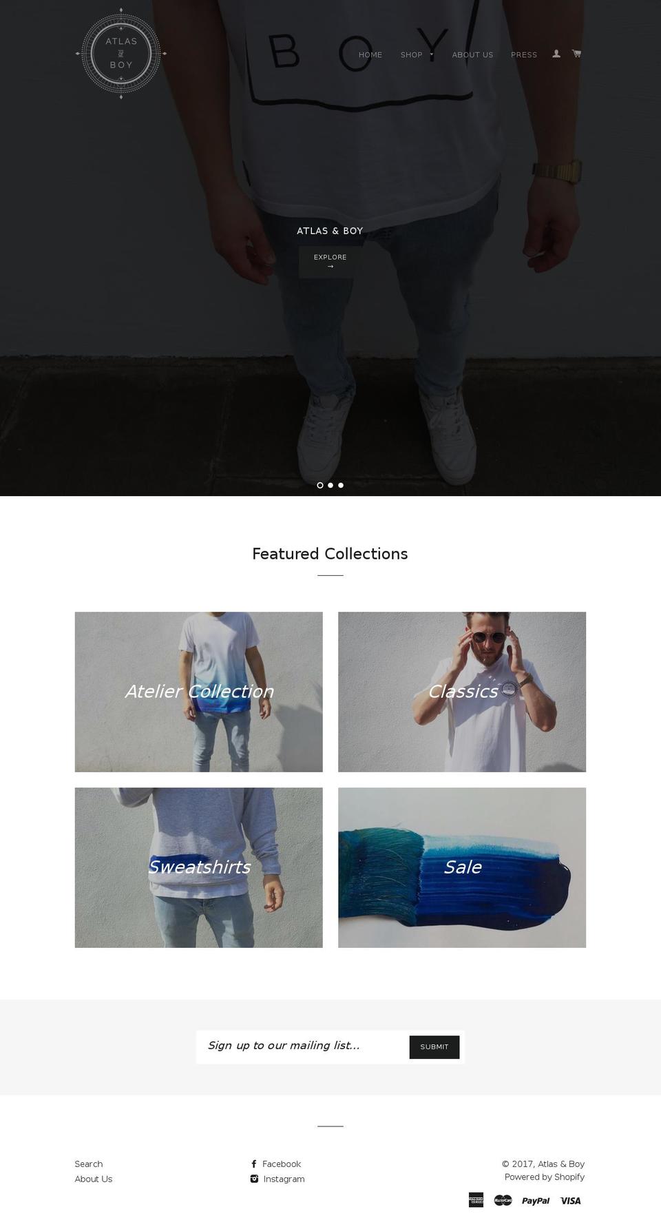 atlasandboy.com shopify website screenshot