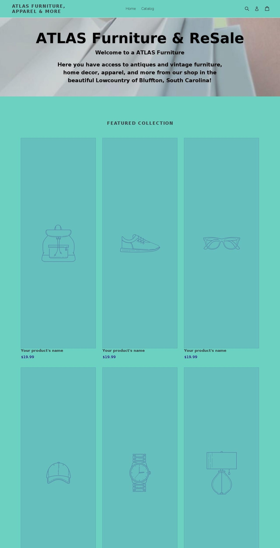 atlasfurniture.net shopify website screenshot