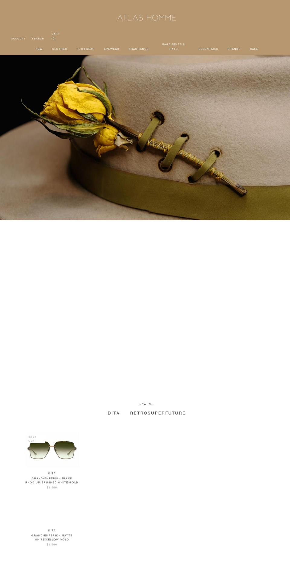 atlashomme.com.au shopify website screenshot