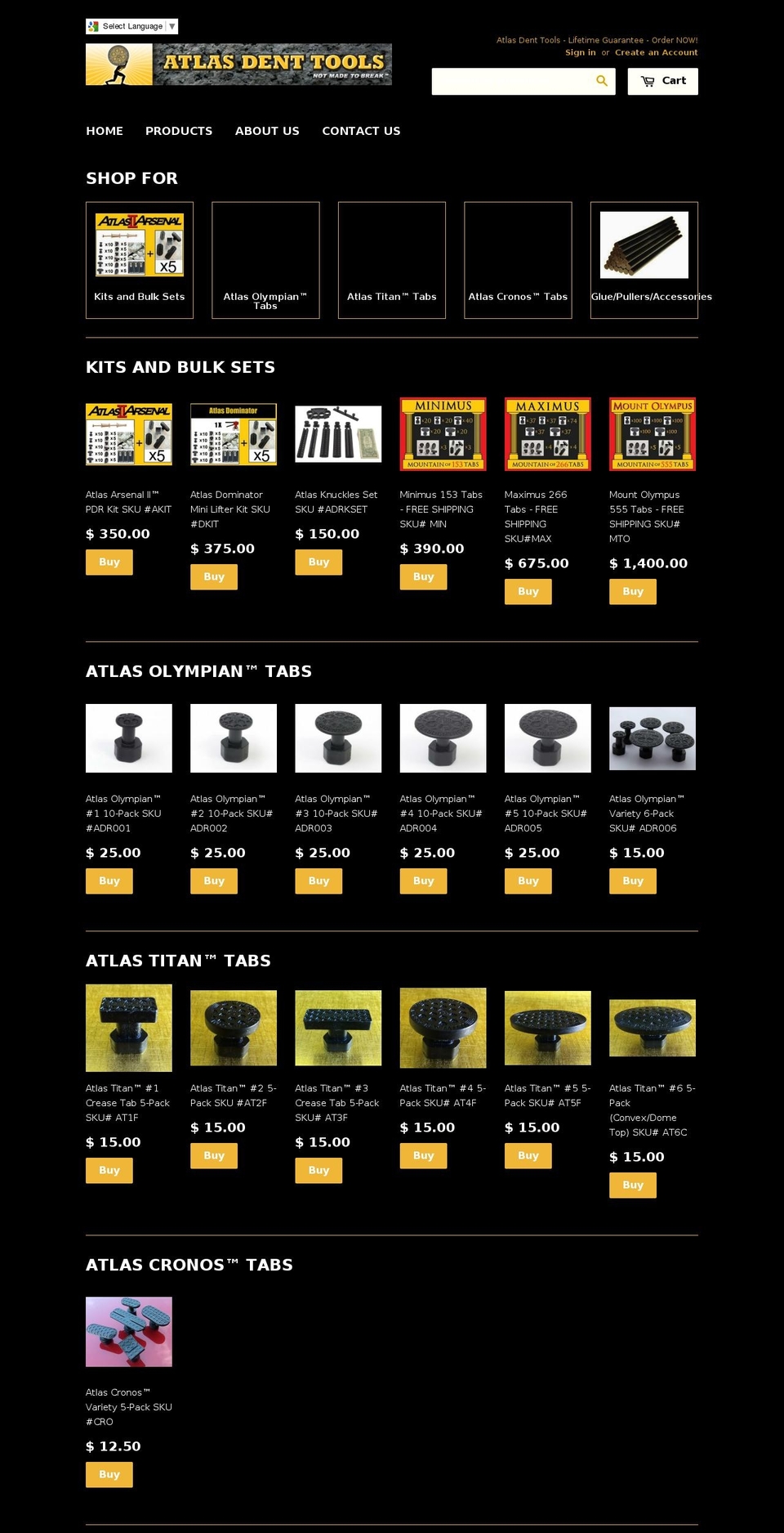 atlaspdrtools.com shopify website screenshot