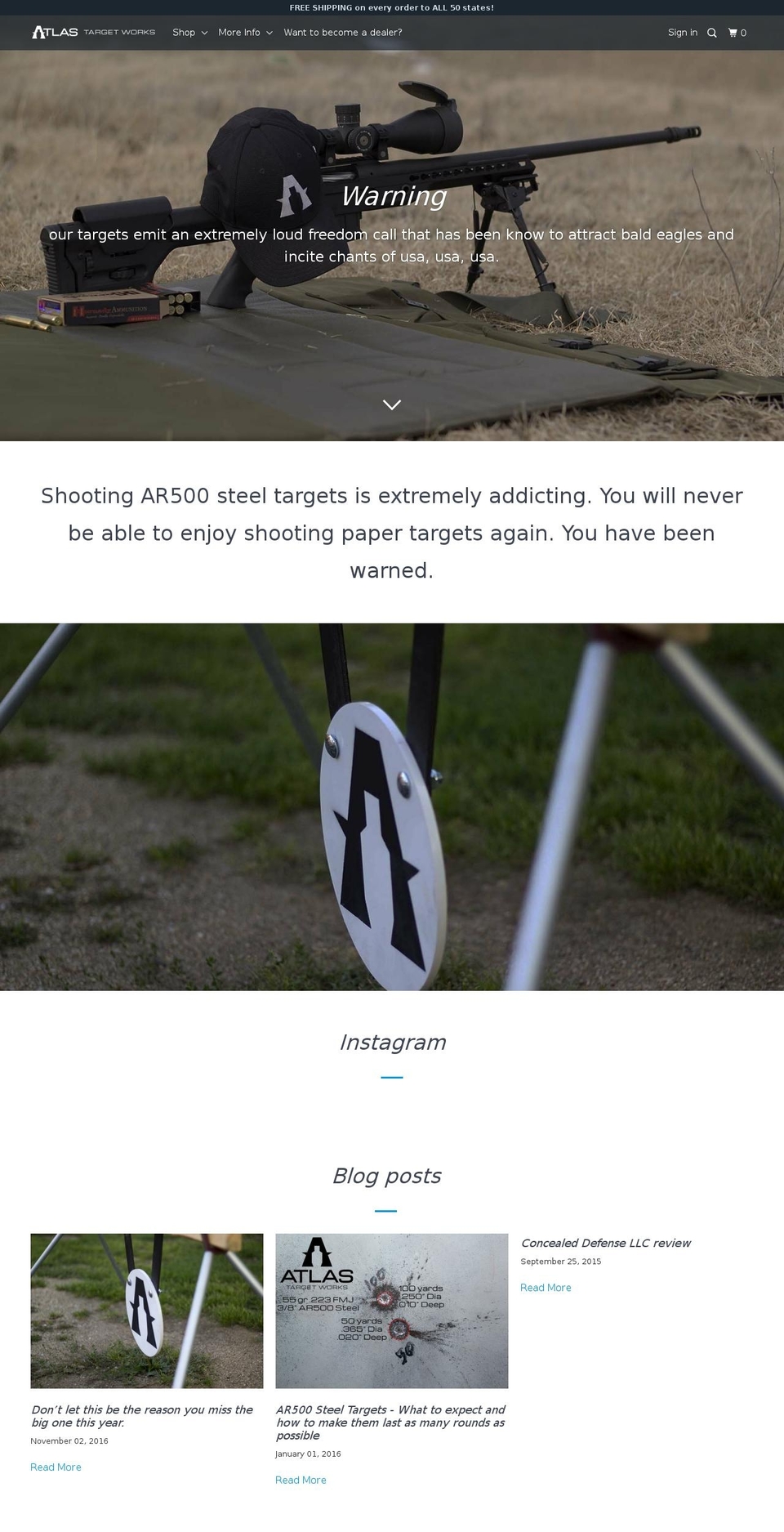 atlastargetworks.com shopify website screenshot